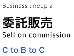 Business lineup2 委託販売　Sell on commission C to B to C
